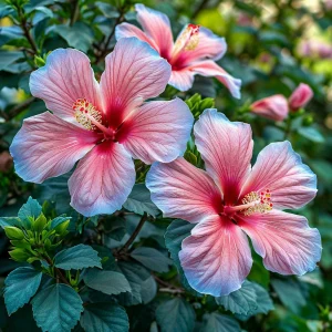 Гибискус садовый Тропикал Сан купить по цене от 293р. в интернет-магазине «Посадика» с доставкой почтой в в Киришие и по всей России – [изображение №1].