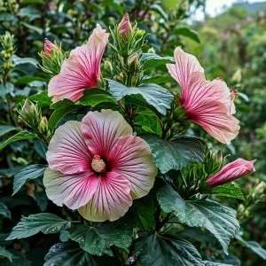 Гибискус Иден Бьюти купить по цене от 460р. в интернет-магазине «Посадика» с доставкой почтой в в Киришие и по всей России – [изображение №1].